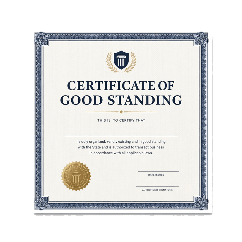 Certificate of Good Standing Certificate of Good Standing
